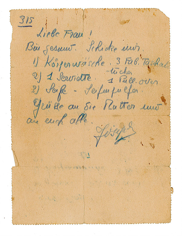 Message Schwartz, 1943