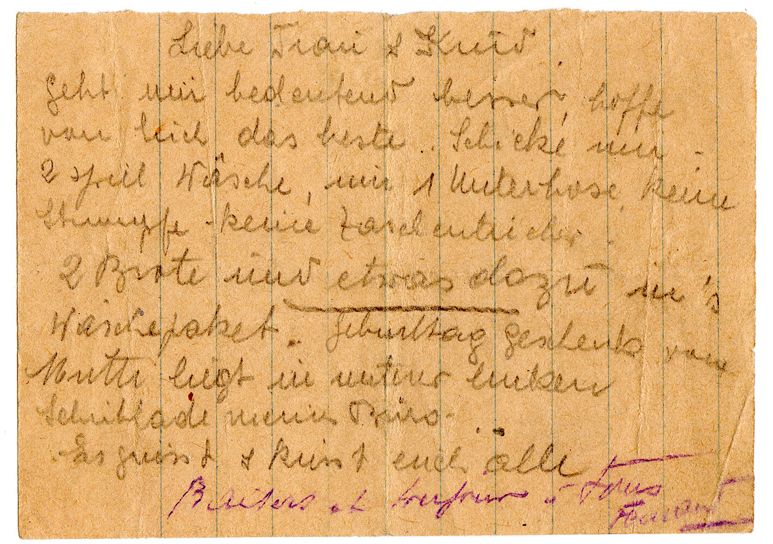 Message Traver, 1944
